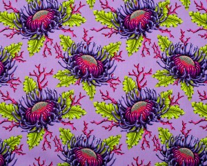 Tula Pink Friends & Anemones  Ultraviolet
