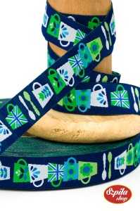 Tasiemka Tea Time dark blue