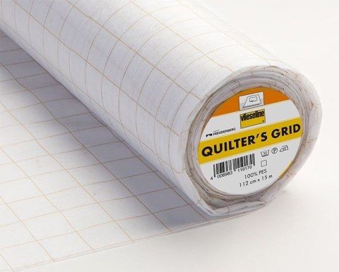 Quilters Grid - flizelina z klejem w kratę