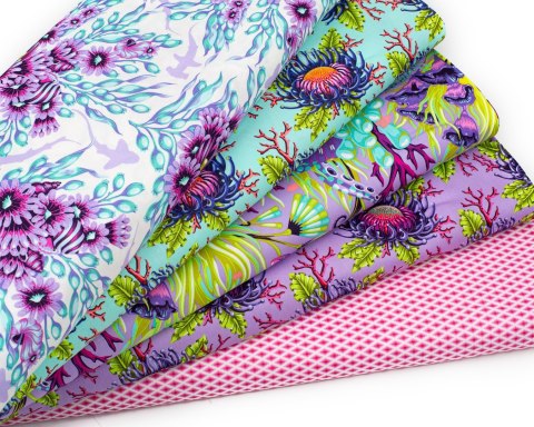 Tula Pink Friends & Anemones Seafoam